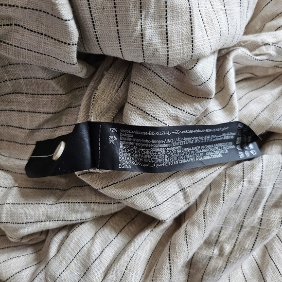 New Zara The Beatrice Linen Blend Ecru Kaftan Maxi Dress NWT Small - Picture 16 of 16